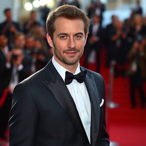 Antoine Leclerc posant sur le tapis rouge du Festival de Cannes.